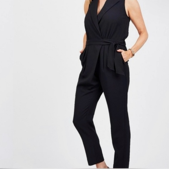 Rachel Roy Collection Black Sleeveless Belted Jumpsuit - Size 4 - NWT - Picture 4 of 7